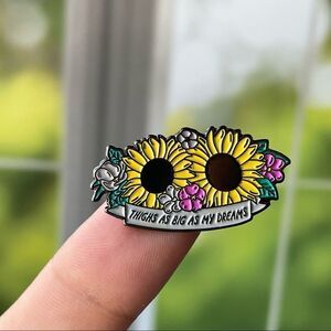 Sunflower Thighs Big as Dreams Enamel Pin/ Brooch Lapel